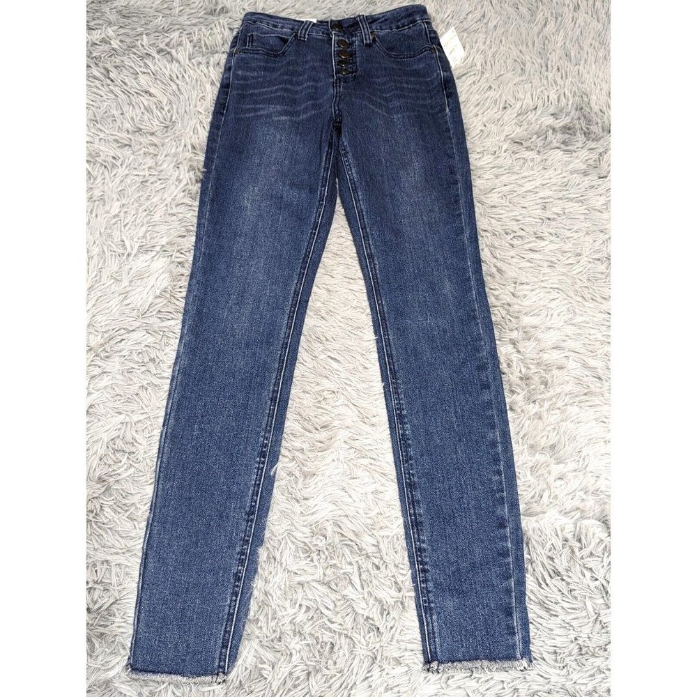 BP High Waist Ankle Skinny Jeans Womens Size 24x28 Blue Stretch Sustainable